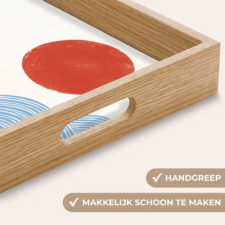 Dienblad - Zon - Golven - Oceaan - Abstract - Rood — 5