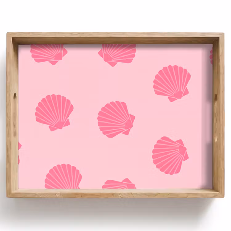 Dienblad - Schelp - Patroon - Zee - Modern - Roze — 1