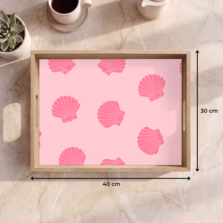 Dienblad - Schelp - Patroon - Zee - Modern - Roze — 9