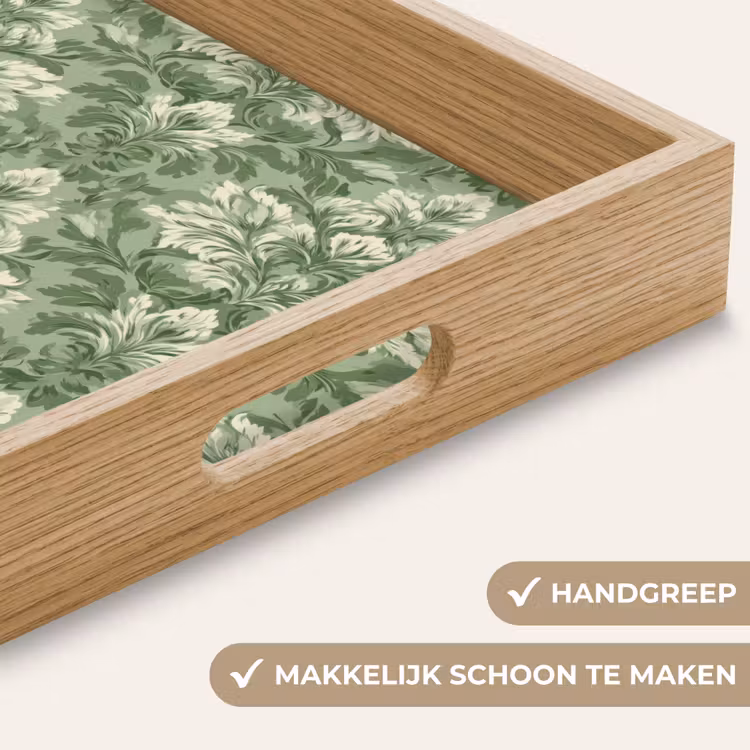 Dienblad - Sierlijk - Lichtgroen - Planten - Patroon - Getailleerd — 5