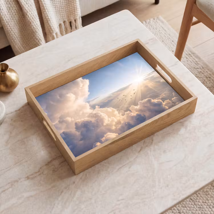 Dienblad - Wolken - Zonnestralen - Natuur - Wit — 2