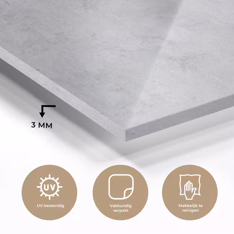 Glas schilderij - Beton - Textuur - Achtergrond - Grijs - Industrieel — 3