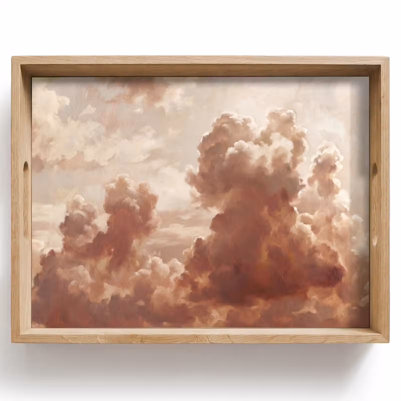 Dienblad - Wolken - Lucht - Natuur - Modern - Bruin — 1