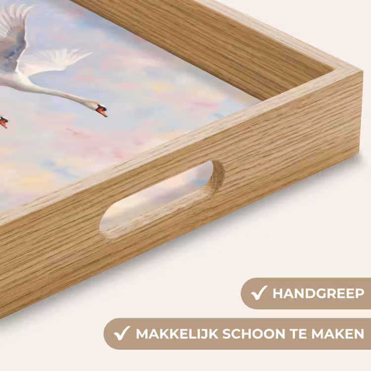 Dienblad - Vogel - Vliegend - Lucht - Modern - Pastel — 5