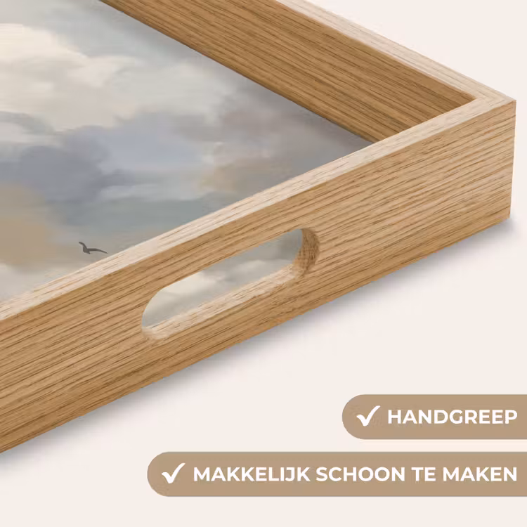 Dienblad - Vogel - Wolken - Natuur - Modern - Grijs — 5