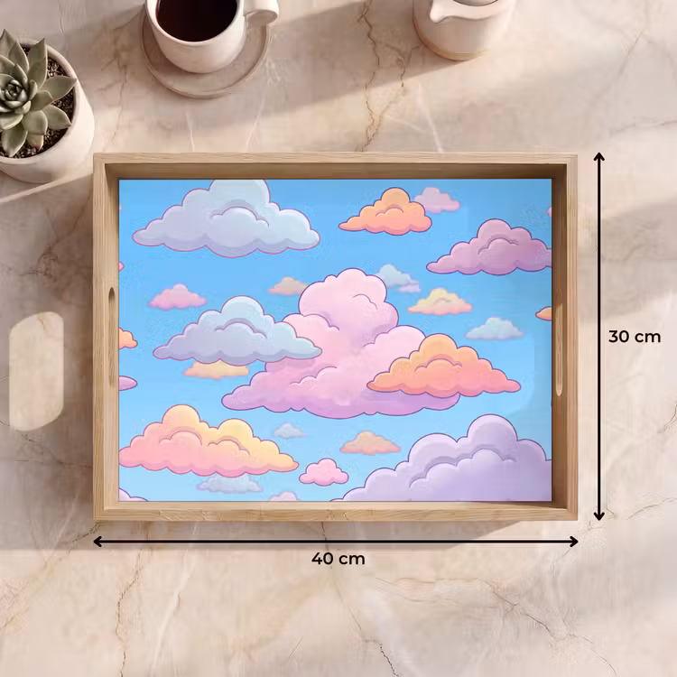 Dienblad - Wolk - Lucht - Natuur - Illustratie - Pastel — 9