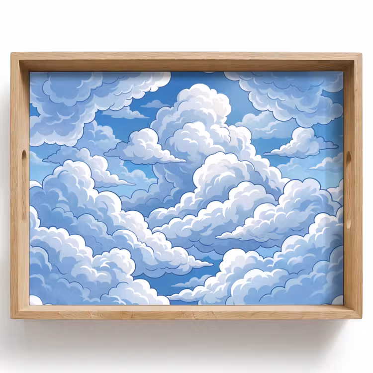 Dienblad - Wolken - Hemel - Abstract - Wit — 1