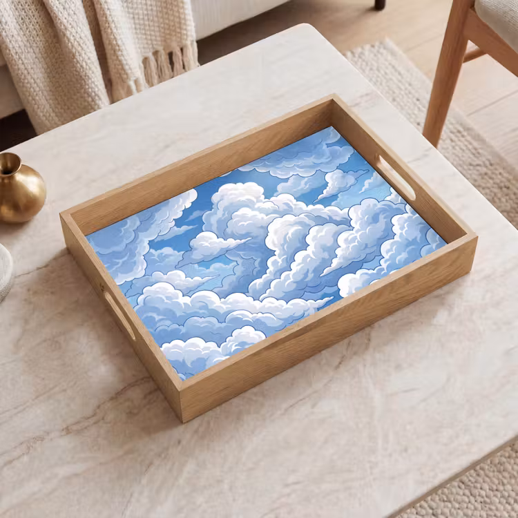 Dienblad - Wolken - Hemel - Abstract - Wit — 2