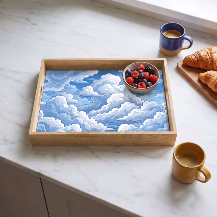 Dienblad - Wolken - Hemel - Abstract - Wit — 4