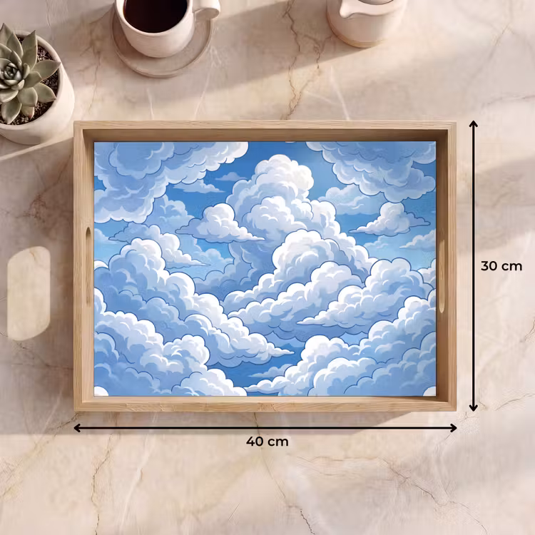 Dienblad - Wolken - Hemel - Abstract - Wit — 9