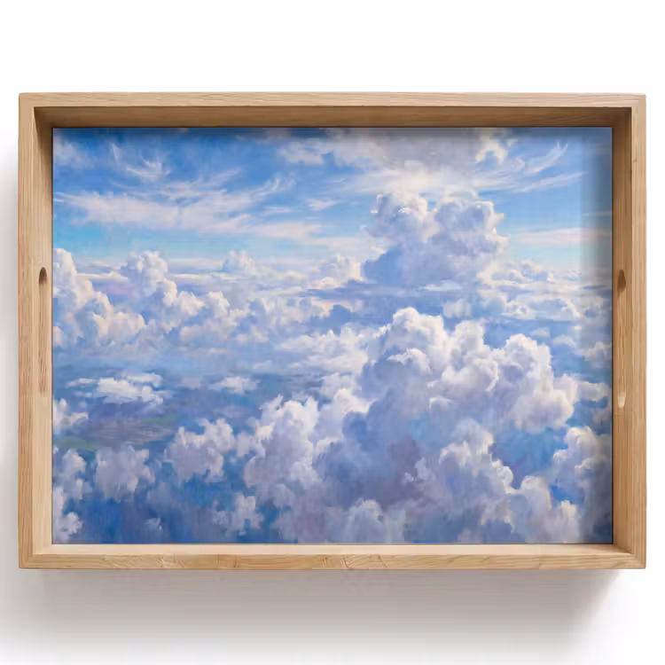 Dienblad - Wolken - Lucht - Natuur - Abstract - Blauw — 1