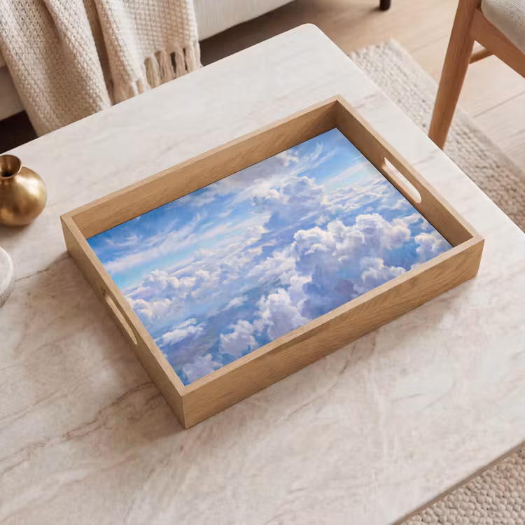 Dienblad - Wolken - Lucht - Natuur - Abstract - Blauw — 2