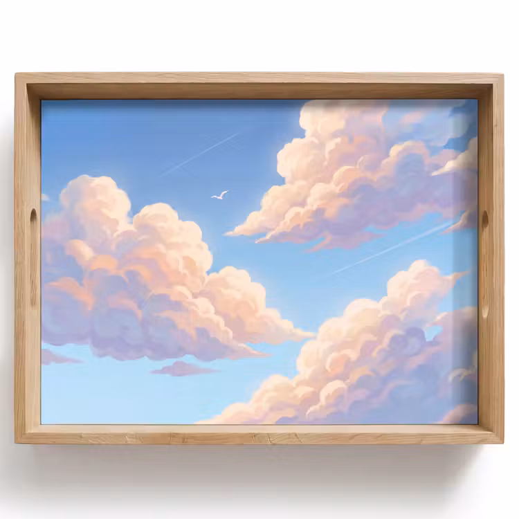 Dienblad - Wolken - Lucht - Natuur - Blauw — 1