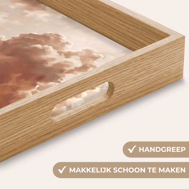 Dienblad - Wolken - Lucht - Natuur - Modern - Bruin — 5