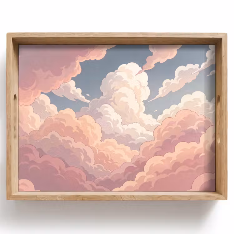 Dienblad - Wolken - Lucht - Natuur - Pastel - Roze — 1