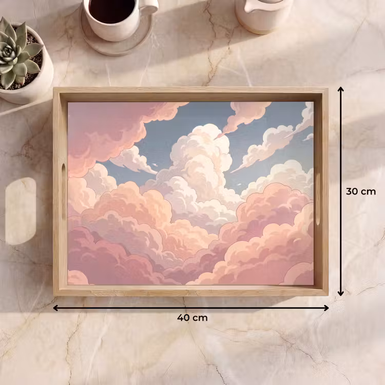 Dienblad - Wolken - Lucht - Natuur - Pastel - Roze — 9