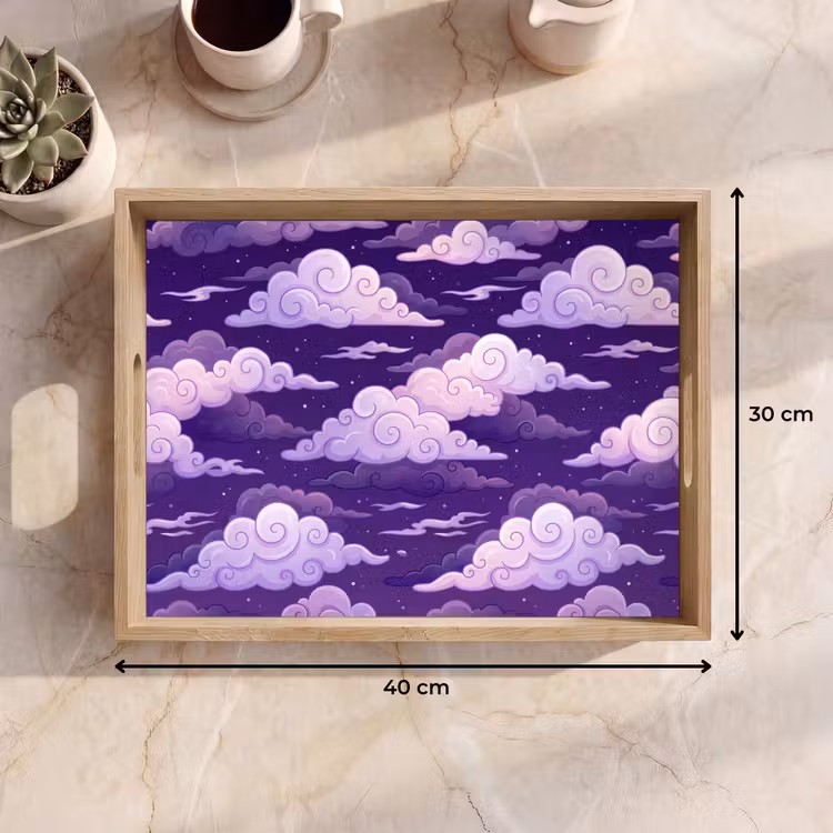 Dienblad - Wolken - Nacht - Natuur - Abstract - Paars — 9