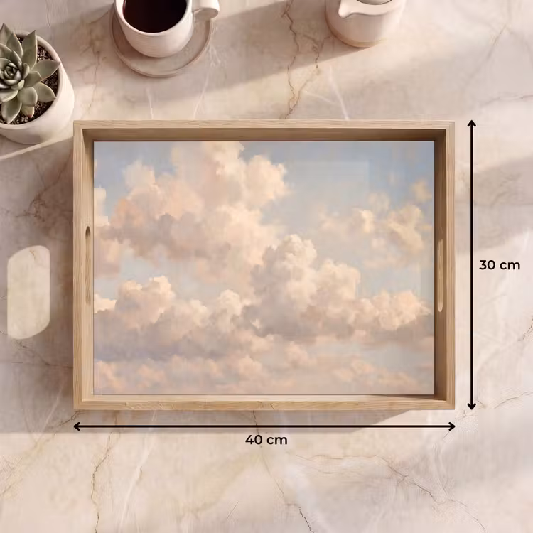 Dienblad - Wolken - Zacht - Natuur - Klassiek - Beige — 9