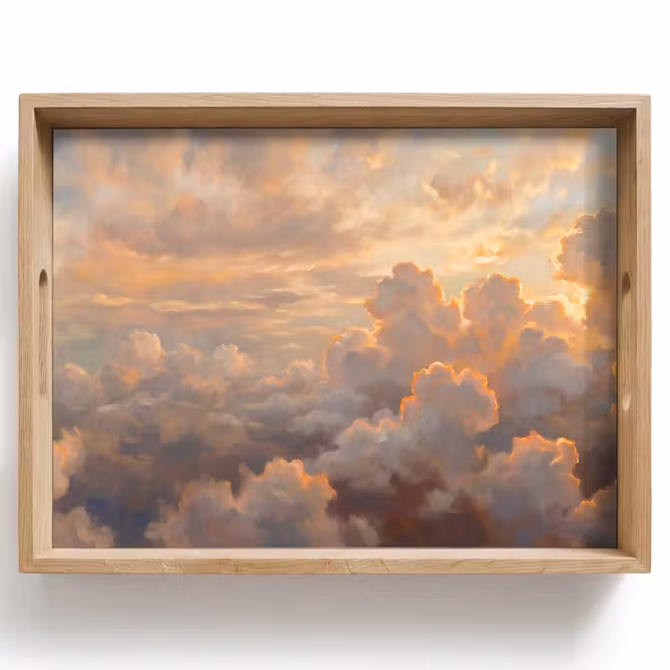 Dienblad - Wolken - Zonsondergang - Natuur - Abstract - Goud — 1