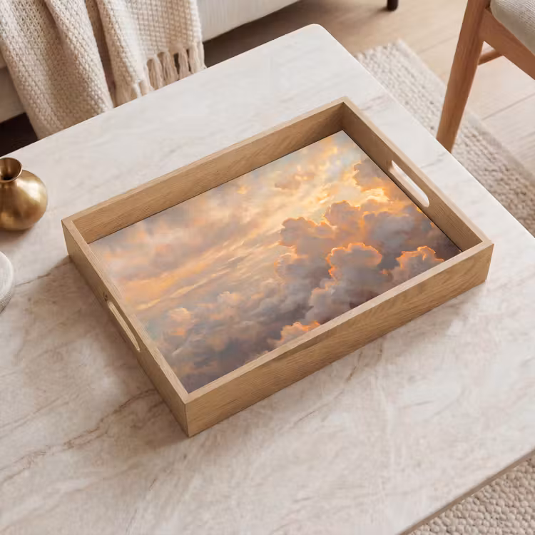 Dienblad - Wolken - Zonsondergang - Natuur - Abstract - Goud — 2
