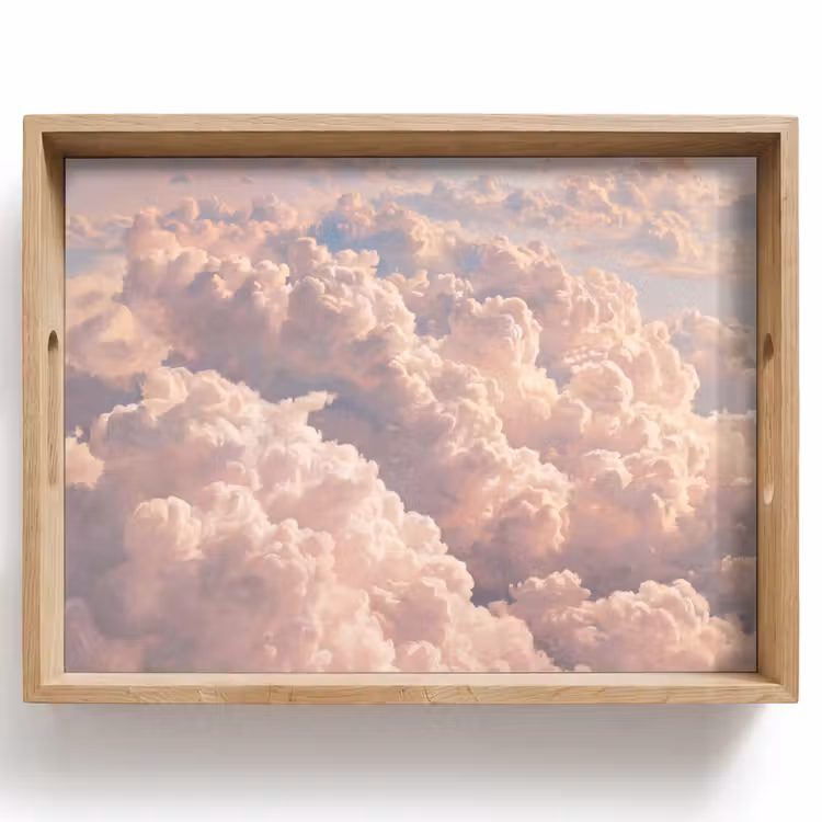 Dienblad - Wolken - Zonsondergang - Natuur - Pastel - Roze — 1