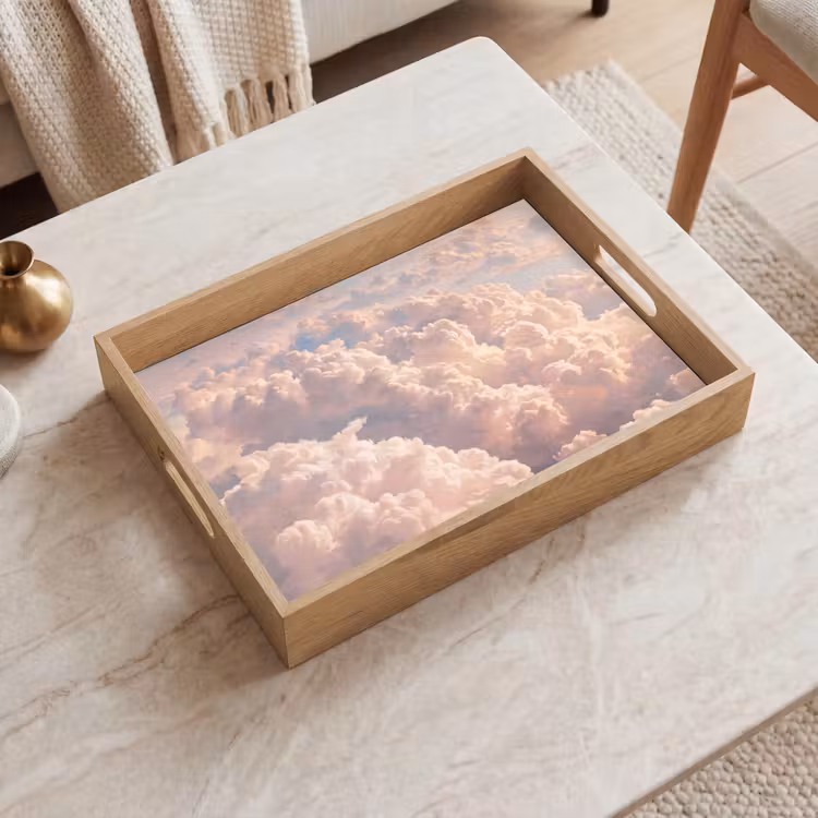 Dienblad - Wolken - Zonsondergang - Natuur - Pastel - Roze — 2