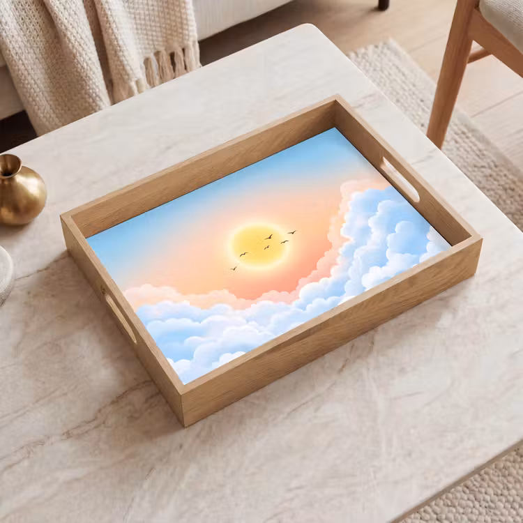 Dienblad - Zon - Vogels - Lucht - Natuur - Geel — 2