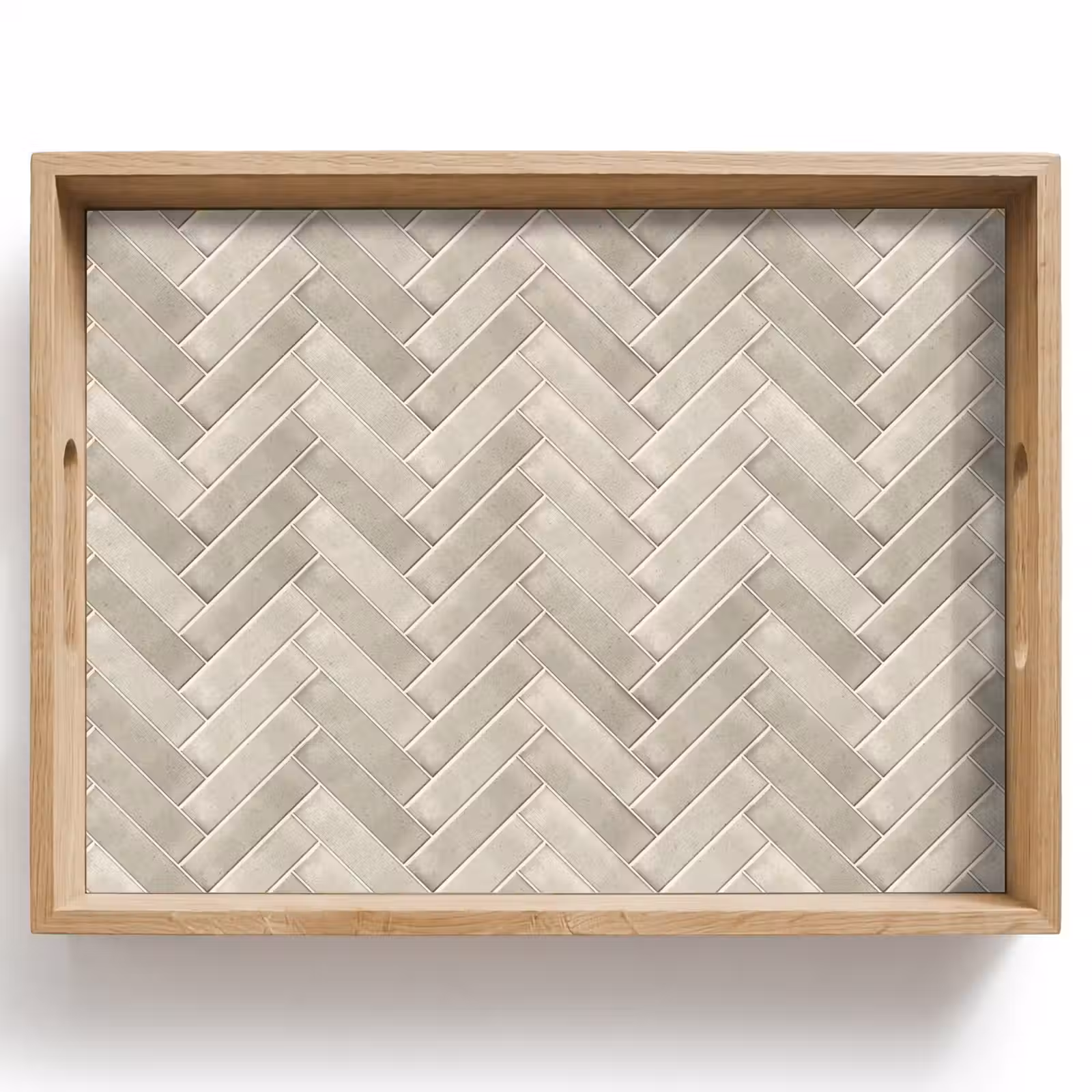 Dienblad - Visgraat - Wandtegel - Beige — 1