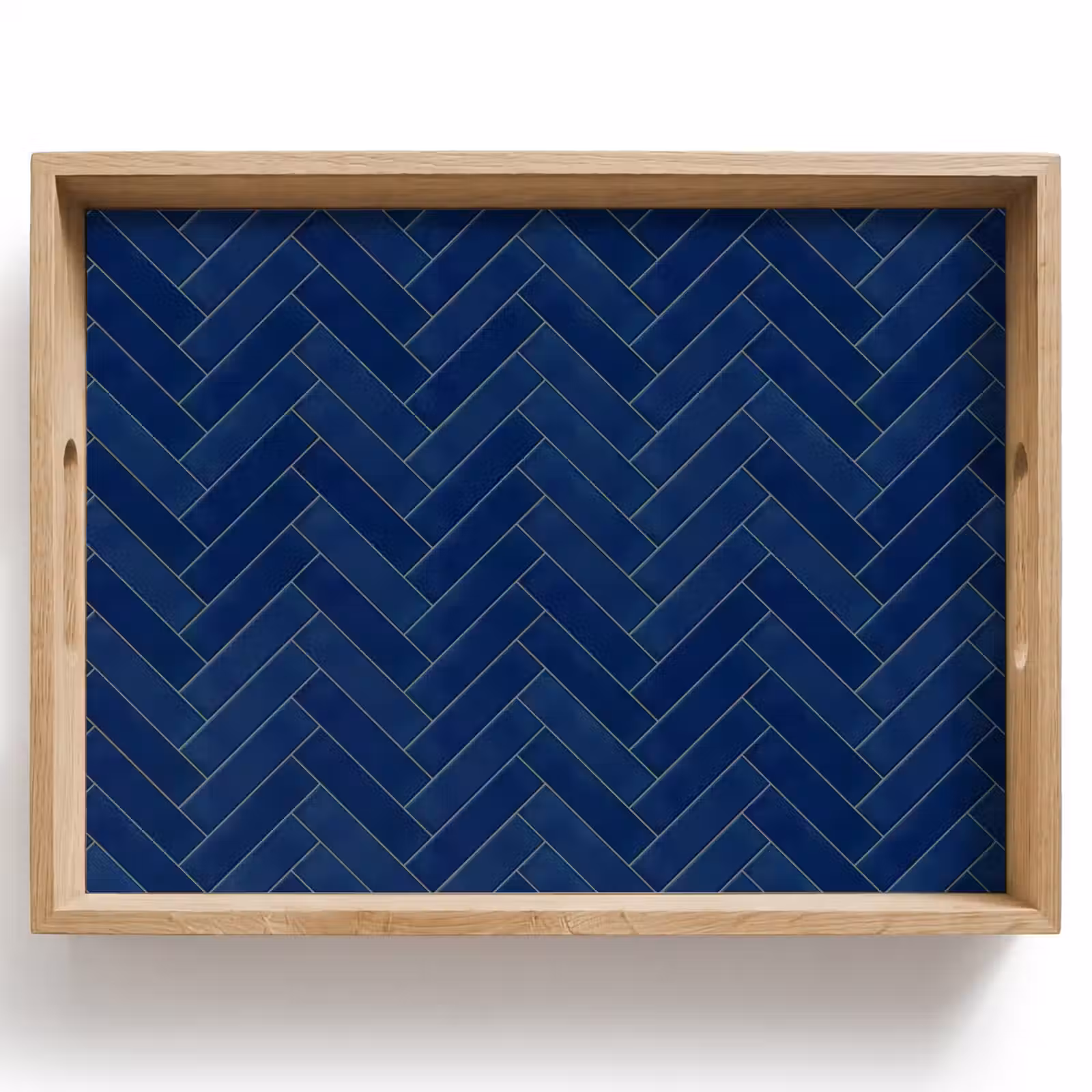 Dienblad - Visgraat - Wandtegel - Donkerblauw - Navy Blue — 1