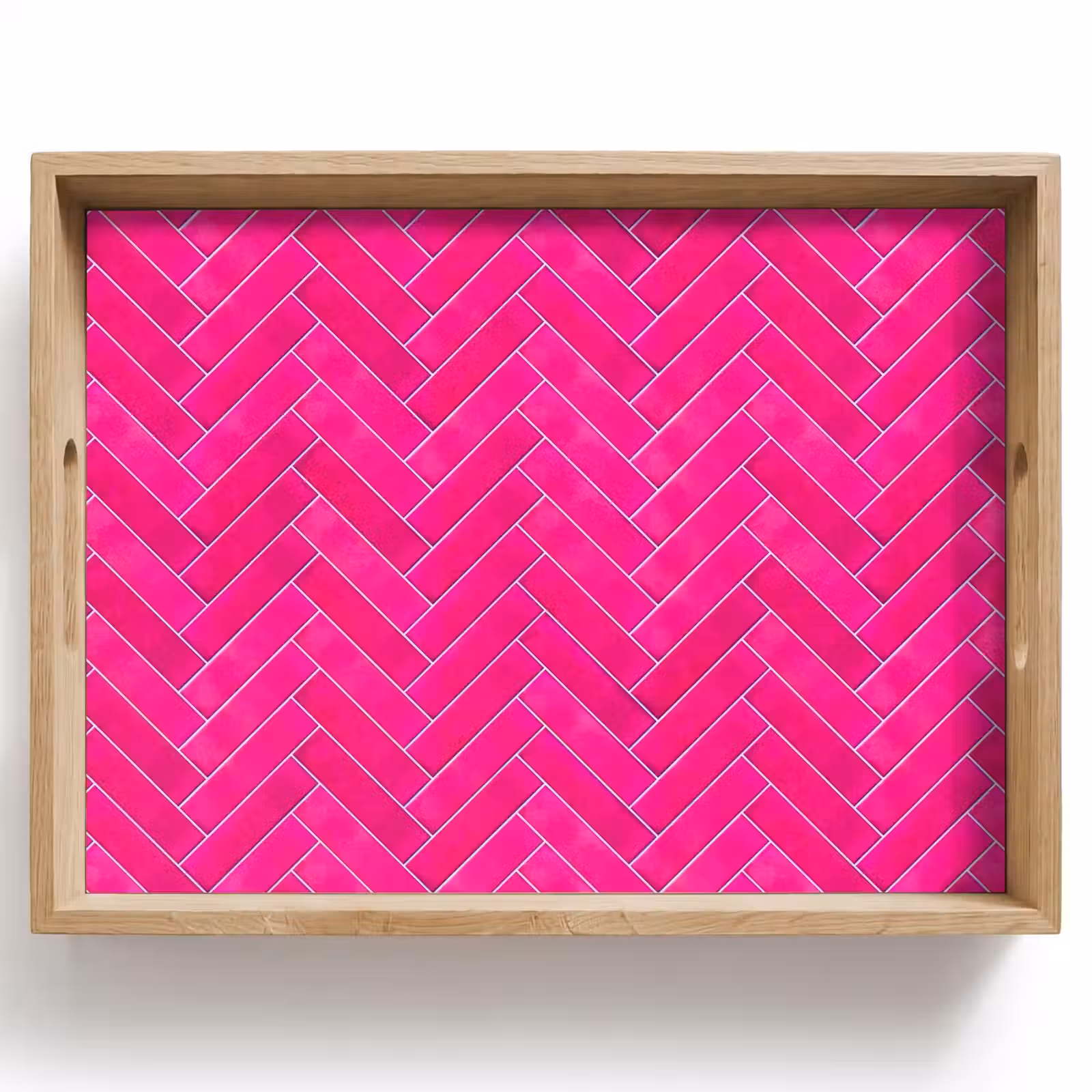 Dienblad - Visgraat - Wandtegel - Fuchsia - Roze — 1