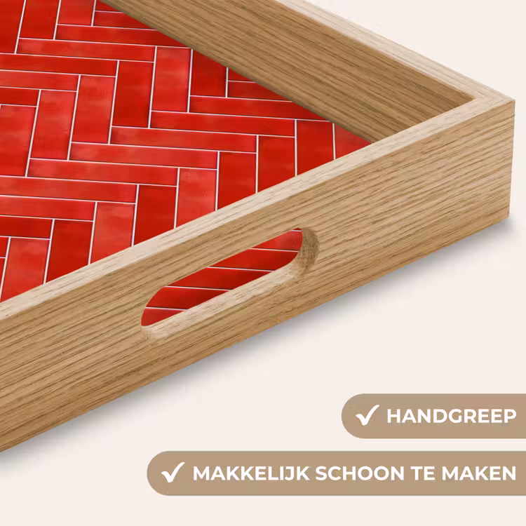 Dienblad - Visgraat - Tegel - Rood — 5