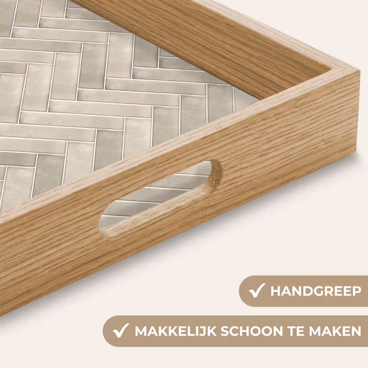 Dienblad - Visgraat - Wandtegel - Beige — 5