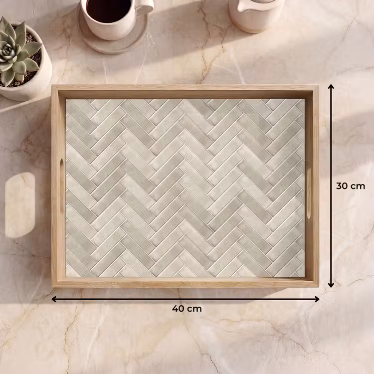 Dienblad - Visgraat - Wandtegel - Beige — 9