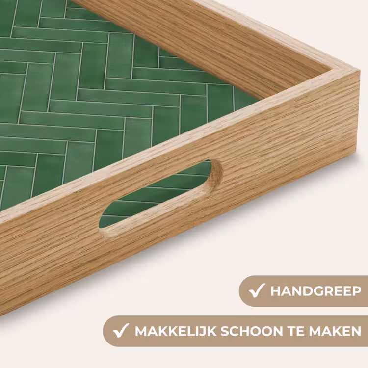 Dienblad - Visgraat - Wandtegel - Bosgroen — 5
