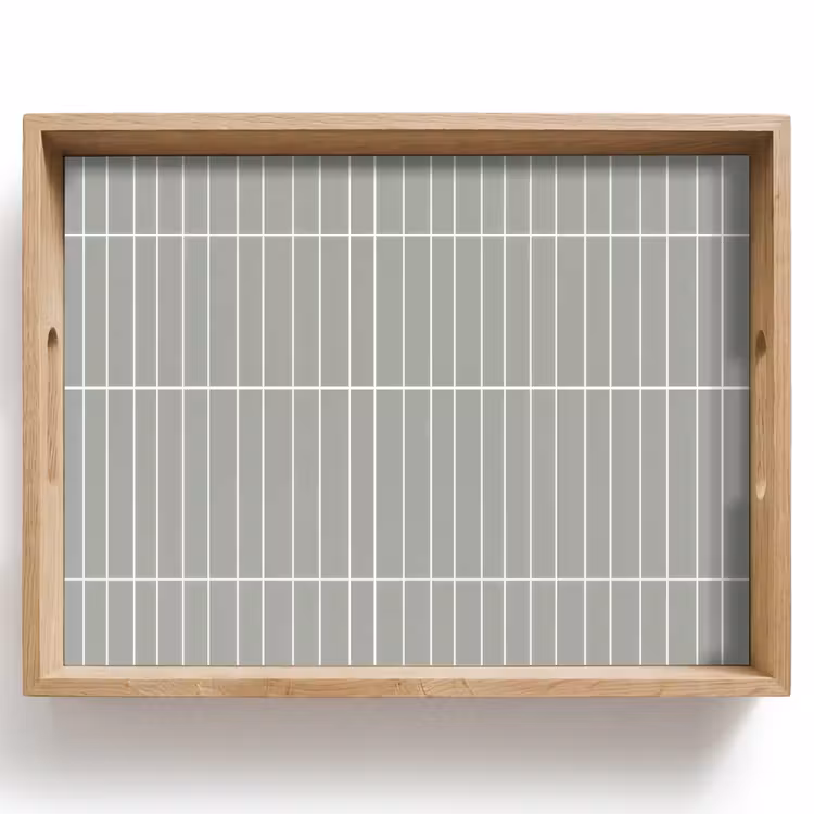 Dienblad - Wandtegel - Verticaal - Lichtgrijs — 1