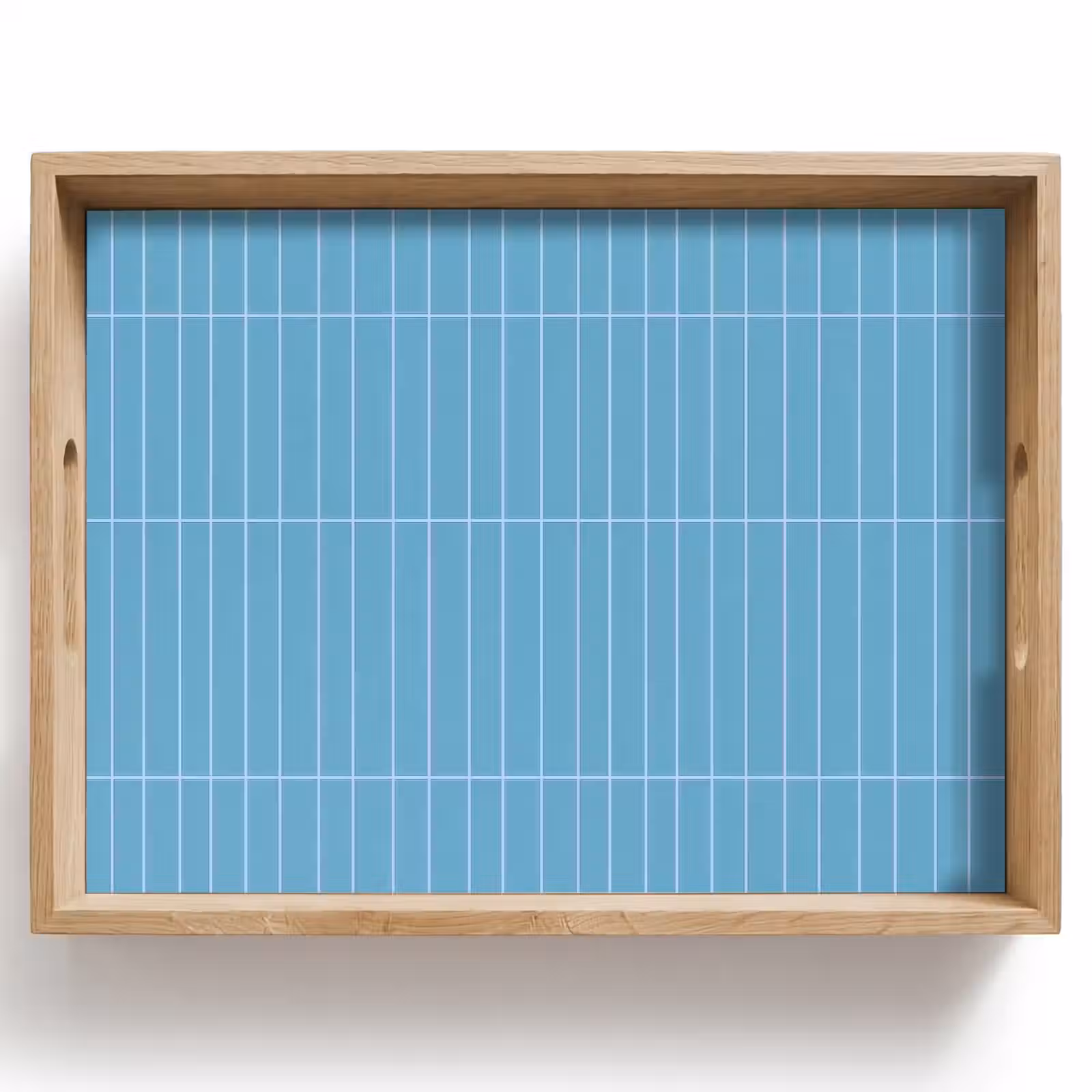 Dienblad - Tegel - Langwerpig - Patroon - Blauw — 1
