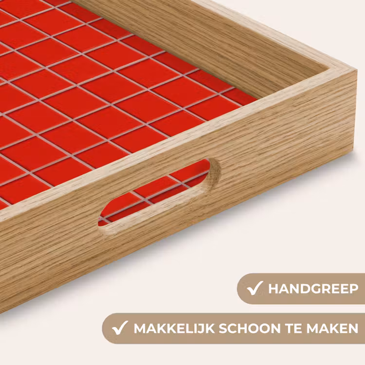 Dienblad - Tegel - Patroon - Kersen - Rood — 5