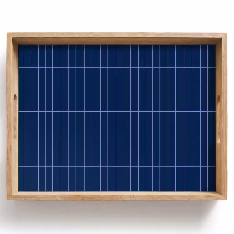 Dienblad - Tegels - Langwerpig - Blauw — 1