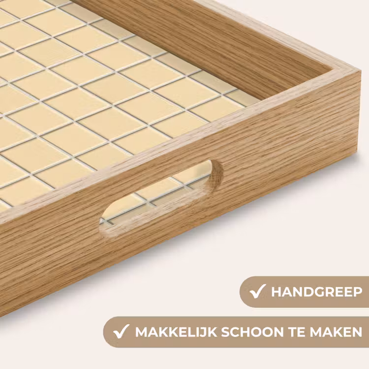 Dienblad - Tegels - Patroon - Crème — 5