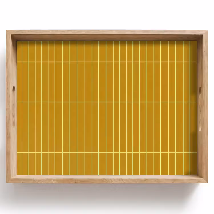 Dienblad - Tegels - Verticaal - Mosterdgeel — 1