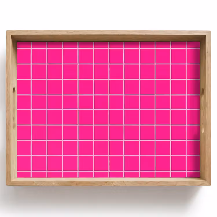 Dienblad - Tegels - Vierkant - Fuchsia — 1