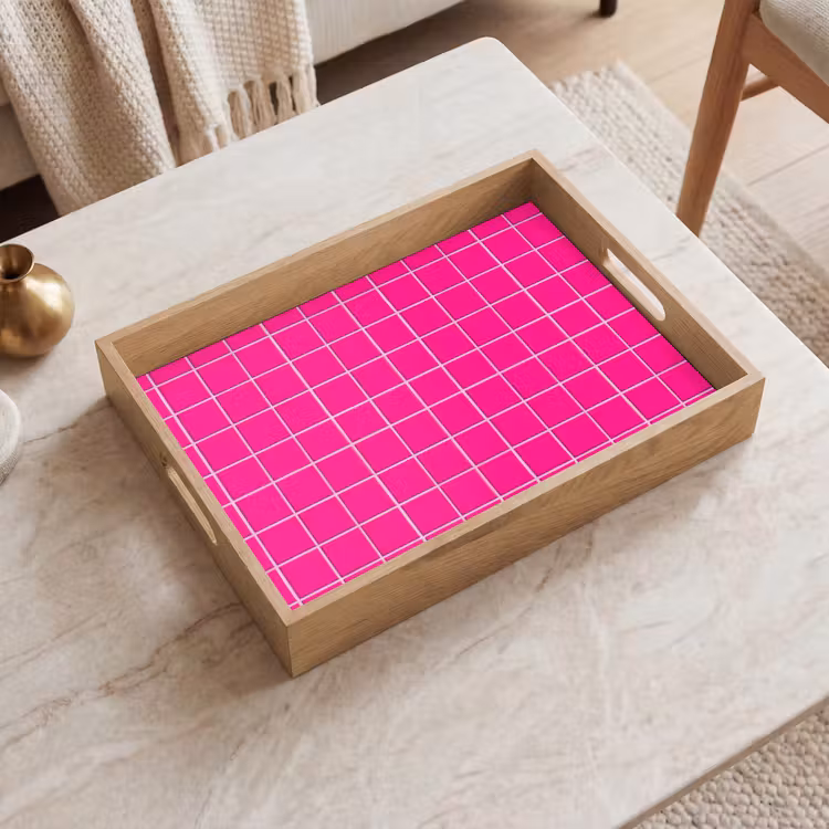 Dienblad - Tegels - Vierkant - Fuchsia — 2