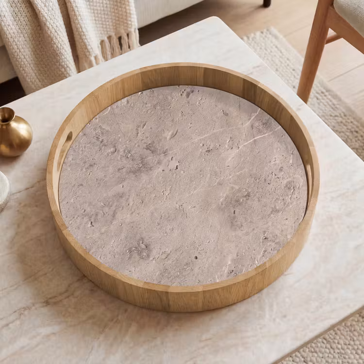 Dienblad - Textuur - Steen - Patroon - Rustiek - Beige — 2