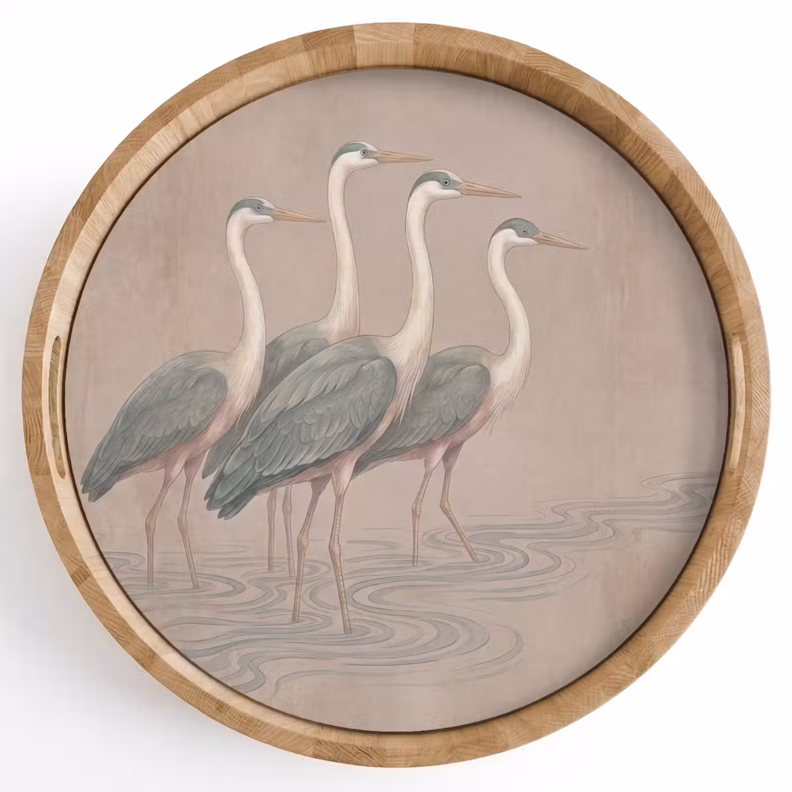 Dienblad - Vogel - Water - Natuur - Vintage — 1