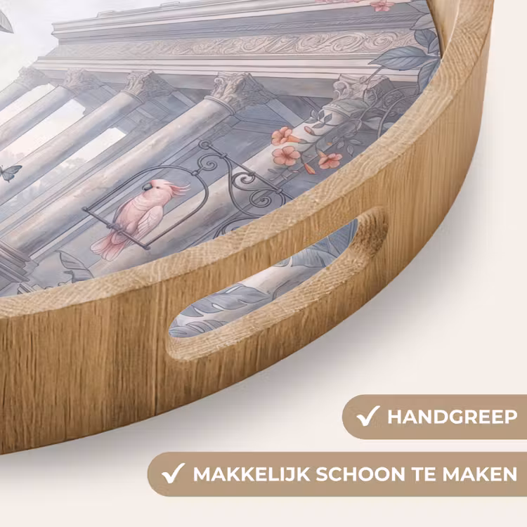 Dienblad - Vogel - Pauw - Architectuur - Klassiek - Groen — 5