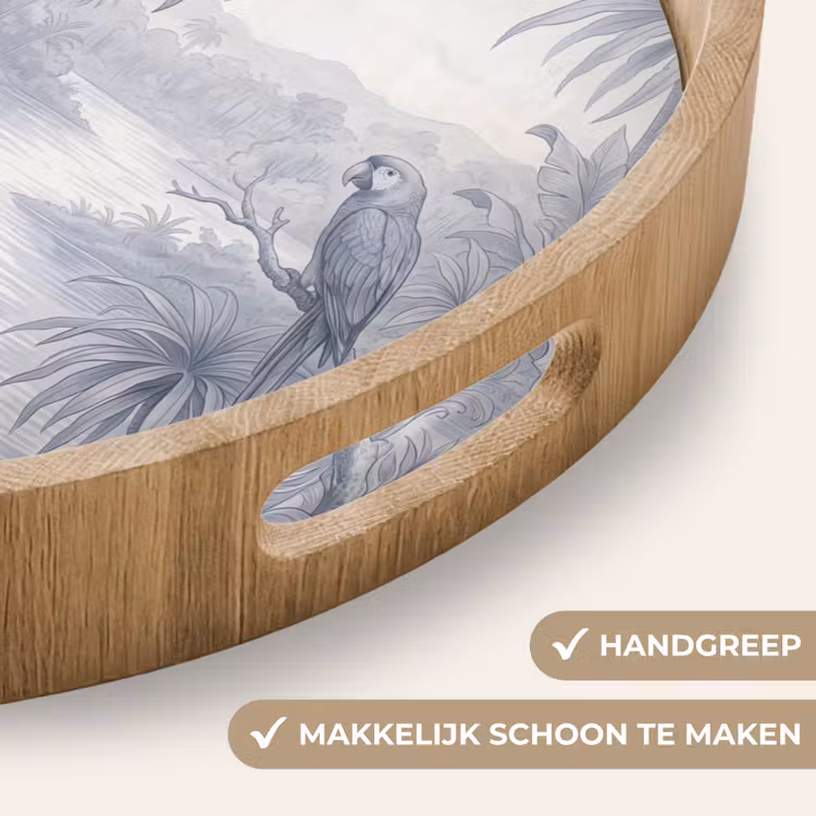 Dienblad - Vogel - Rivier - Tropisch - Illustratie - Blauw — 5
