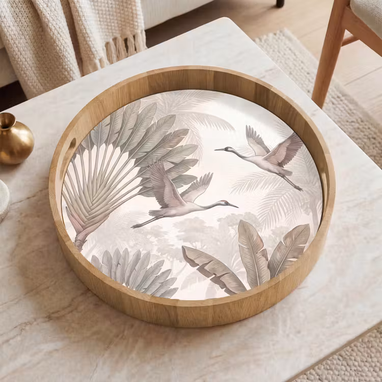 Dienblad - Vogel - Tropisch - Jungle - Natuur - Beige — 2
