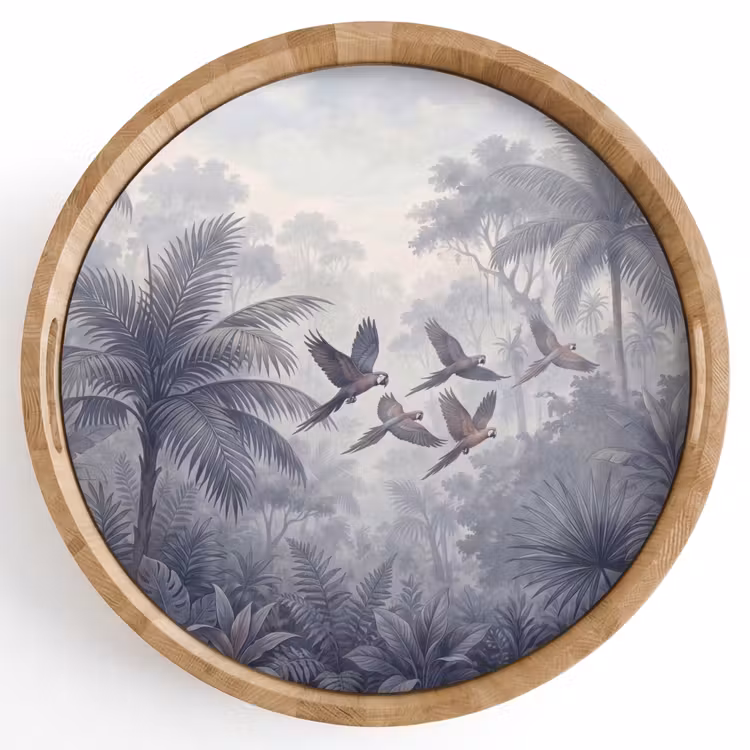 Dienblad - Vogel - Vliegend - Jungle - Vintage - Dieren — 1