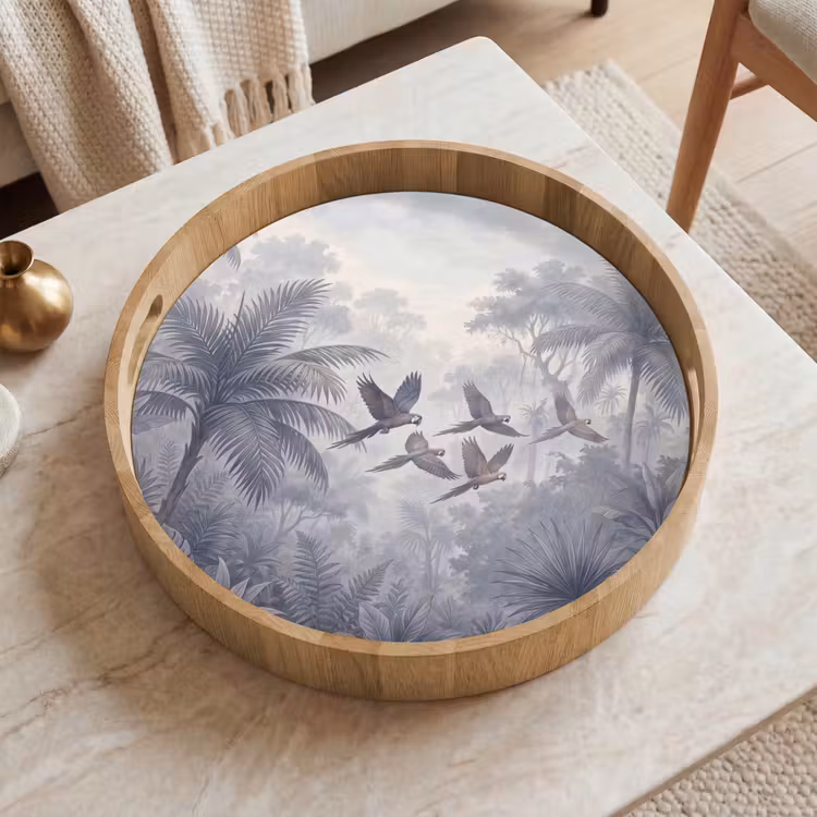 Dienblad - Vogel - Vliegend - Jungle - Vintage - Dieren — 2