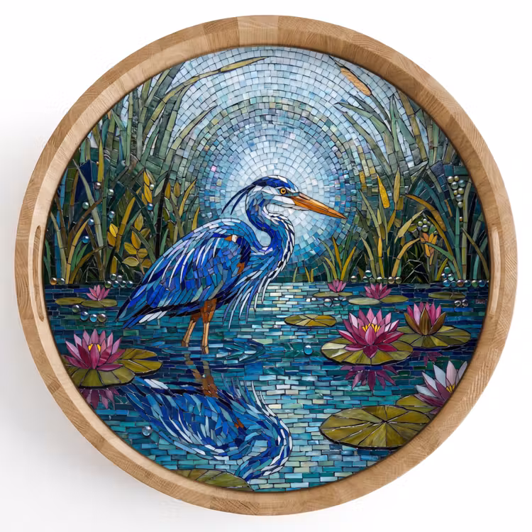 Dienblad - Vogel - Water - Natuur - Abstract - Blauw — 1
